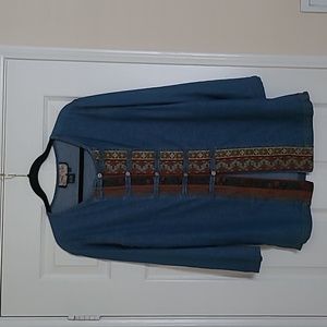 Vintage Carole Little Denim Street Wear Top Size S